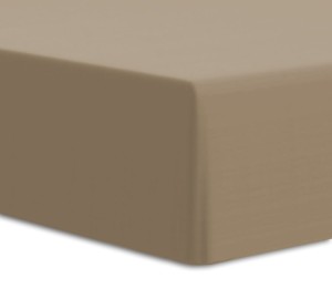 Prześcieradło bawełniane Jersey Elastan z gumką 220x200 Brązowy