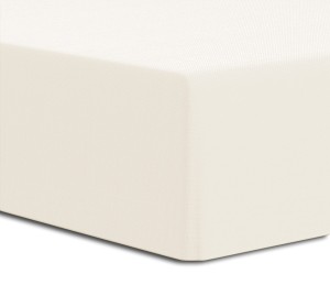 Prześcieradło bawełniane Jersey Elastan z gumką 220x200 Ecru