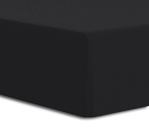 Prześcieradło bawełniane Jersey Elastan z gumką 220x200 Czarny