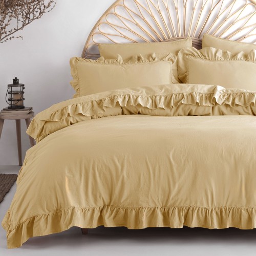 Pościel STONEWASHED 100% bawełna 220x200 Soybean