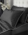 Luksusowa pościel z Makosatyny 180x200 Ciemno Szara