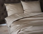 Luksusowa pościel z Makosatyny 160x200 Taupe