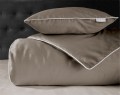 Luksusowa pościel z Makosatyny 180x200 Taupe