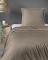 Luksusowa pościel z Makosatyny 180x200 Taupe