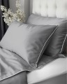 Luksusowa pościel z Makosatyny 220x200 Jasno Szara