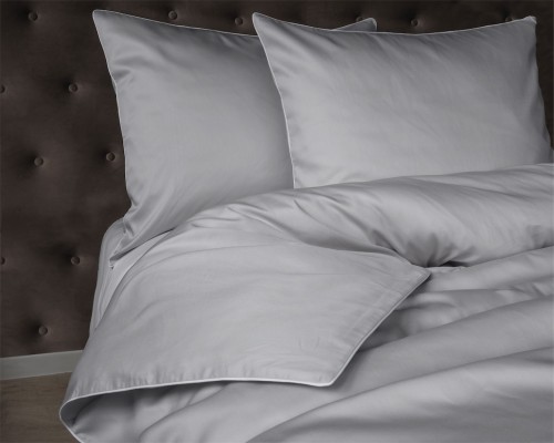 Luksusowa pościel z Makosatyny 160x200 Jasno Szara