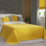 Narzuta na łóżko Velvi 220x240 Żółty