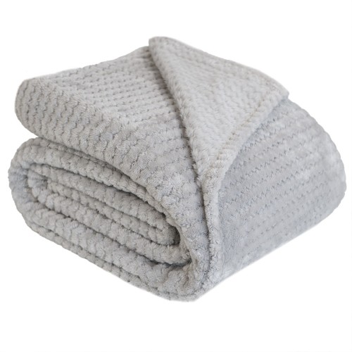 Koc Pluszowy Lugo 220x200 Szary