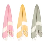 Fouta Tunezyjska Diamond - Ręcznik Plażowy 100x200 Pareo Beżowy