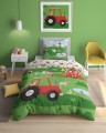Pościel bawełniana Świecąca w ciemności 160x200 Wesoła Farma Traktor III