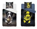 Pościel bawełniana Świecąca w ciemności 140x200 Piesek Border Collie I