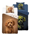 Pościel bawełniana Świecąca w ciemności 140x200 Piesek Pudelek