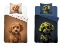 Pościel bawełniana Świecąca w ciemności 140x200 Piesek Pudelek