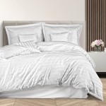 Pościel Satyna bambusowa Bamboo Dream 220x200 Stripe White