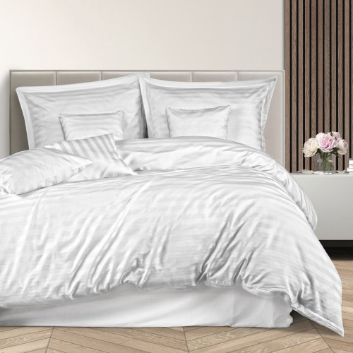 Pościel Satyna bambusowa Bamboo Dream 220x200 Stripe White