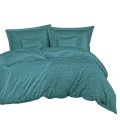 Pościel Satyna bambusowa Bamboo Dream 140x200 Stripe Turquoise